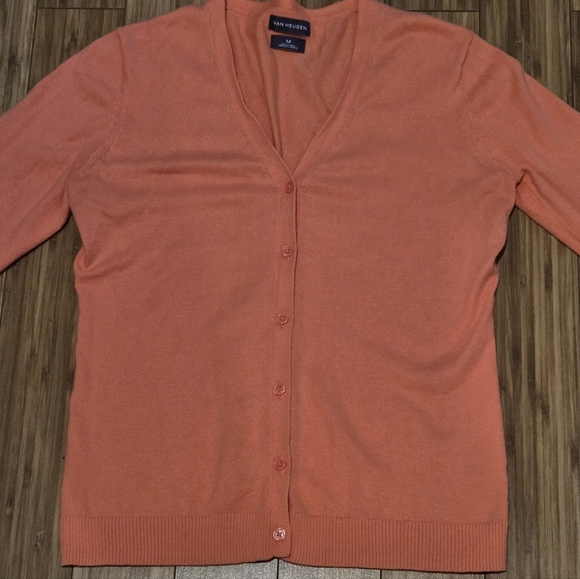 Van Heusen Coral Cardigan Sweater - Picture 3 of 7